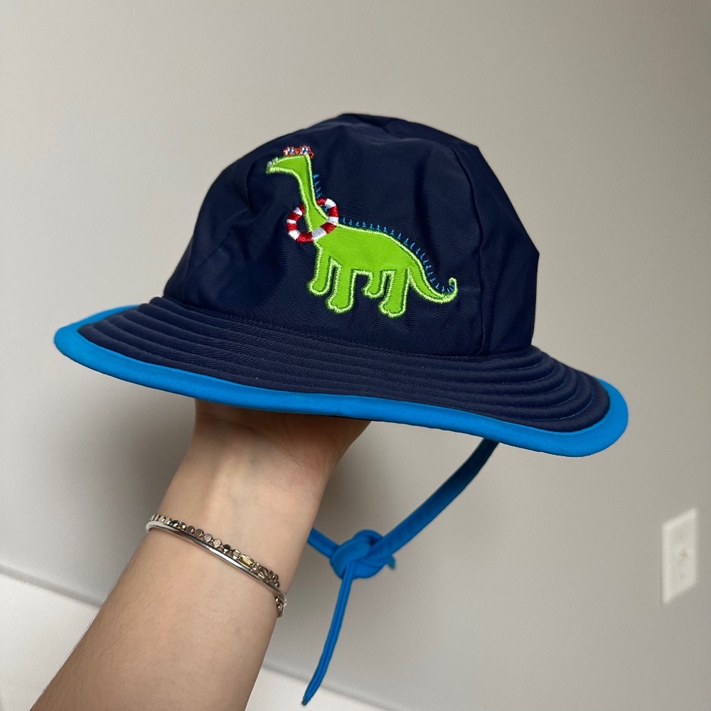 Hanna Andersson Blue Dinosaur Beach Sun Hat